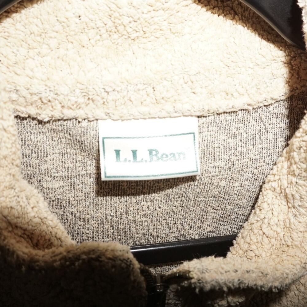 M - Vintage Y2K Ll Bean Sweatshirts sherpa line zip - Picture 2 of 4